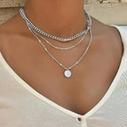 Collar bañado en oro y plata