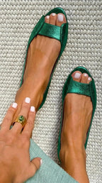 Adelina — Sandalias Doradas Comfort Chic
