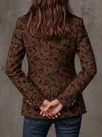 Antonia — Blazer de Jacquard con Estampado de Paisley