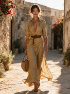 Talia — Vestido Largo Camisero