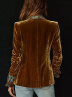 Marcela — Blazer de Patchwork con Estampado Floral Vintage