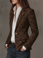 Antonia — Blazer de Jacquard con Estampado de Paisley