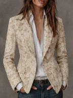Antonia — Blazer de Jacquard con Estampado de Paisley