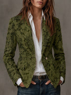 Antonia — Blazer de Jacquard con Estampado de Paisley