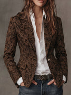Antonia — Blazer de Jacquard con Estampado de Paisley