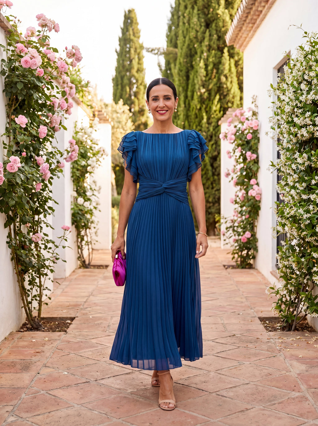 Selena - Vestido de Fiesta Plisado