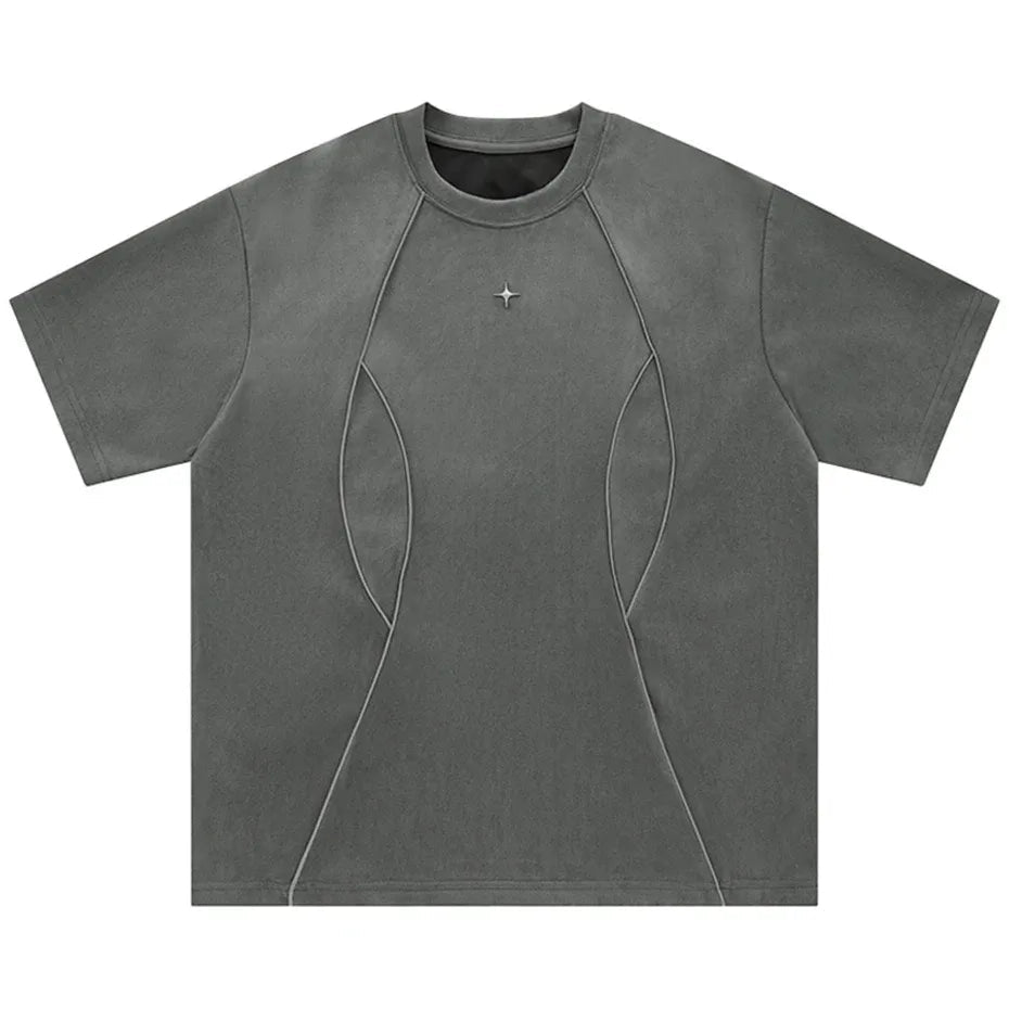Nova — Camiseta Oversize Costuras Contraste
