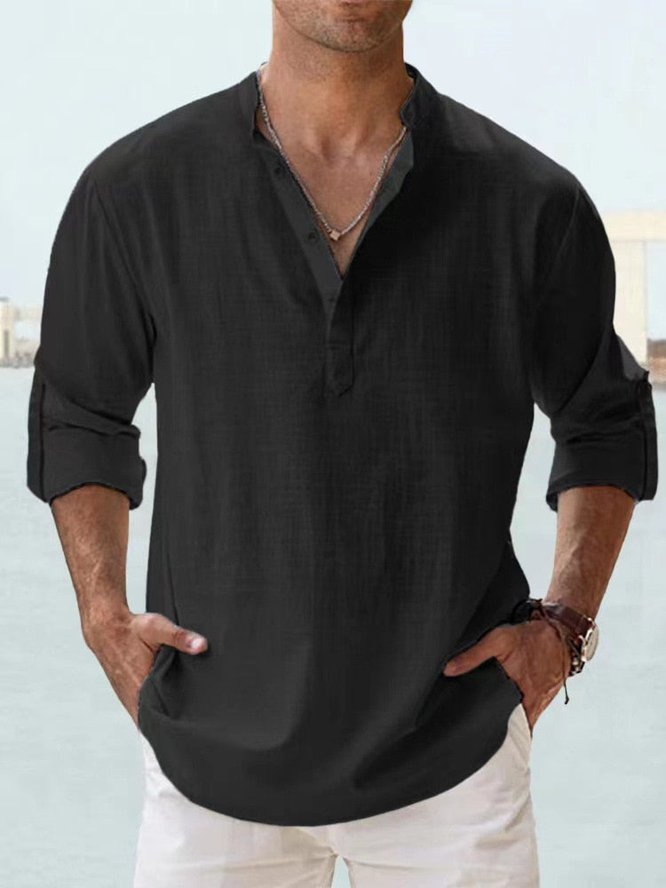 Cazel - Camisa de lino transpirable