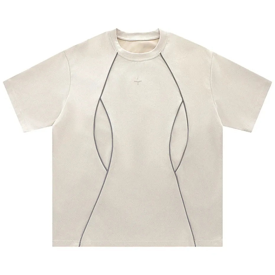 Nova — Camiseta Oversize Costuras Contraste