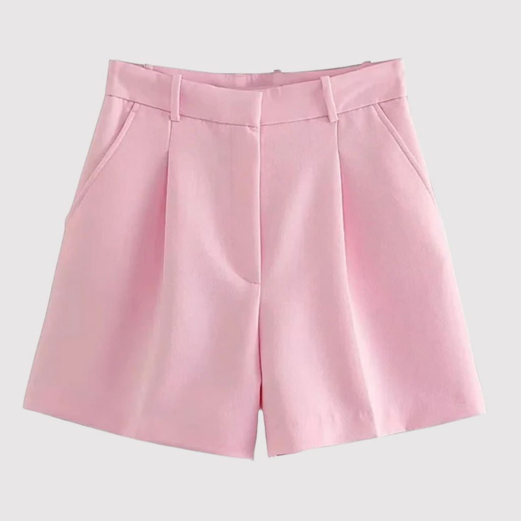 Nora — Shorts Talle Alto con Pinzas