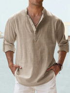 Cazel - Camisa de lino transpirable