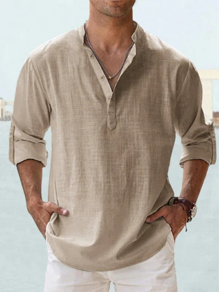 Cazel - Camisa de lino transpirable