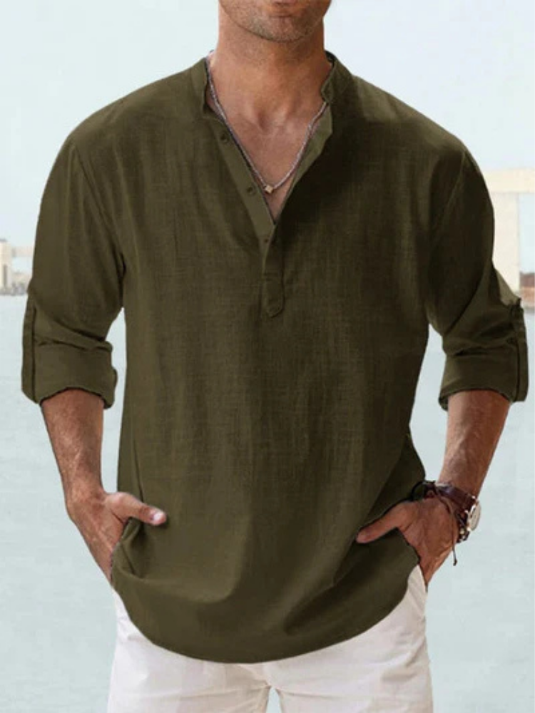 Cazel - Camisa de lino transpirable