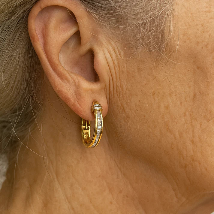 Pendientes vintage en oro y diamantes