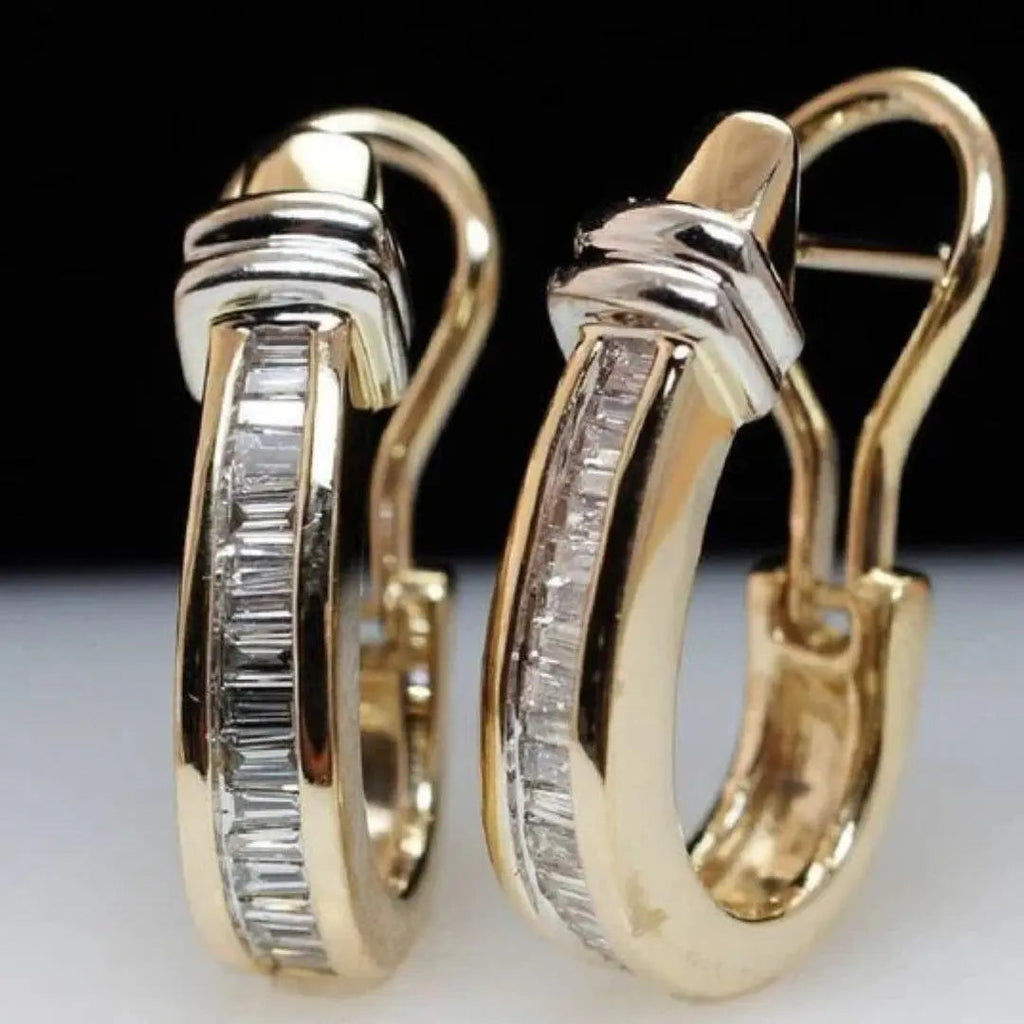 Pendientes vintage en oro y diamantes