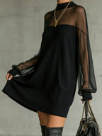 Amélie - Vestido corto negro