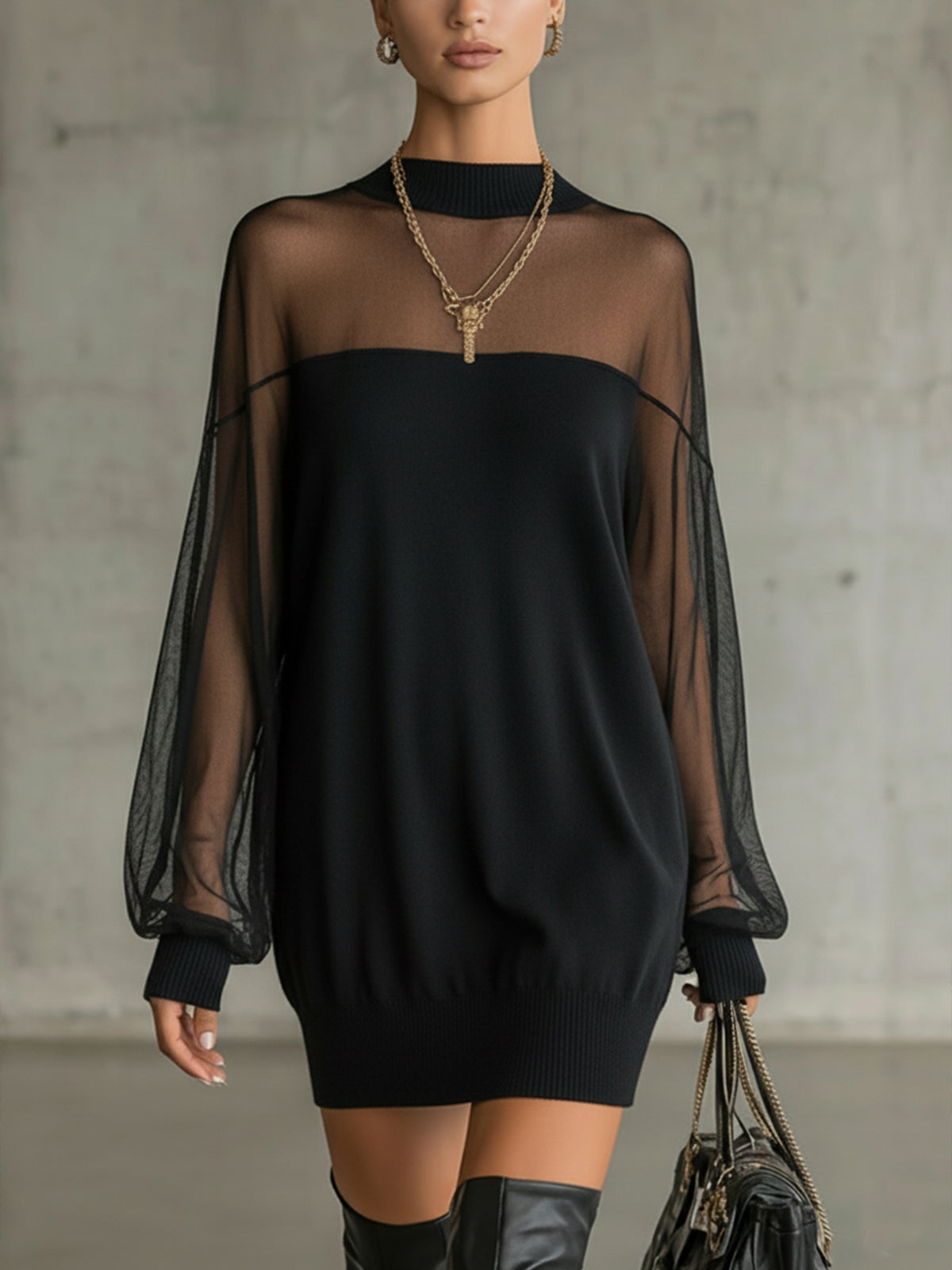 Amélie - Vestido corto negro