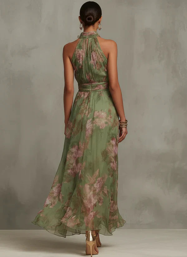 Marti - Vestido largo verde floral