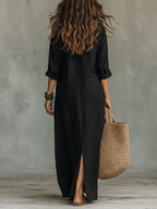Soline - Vestido Largo Negro