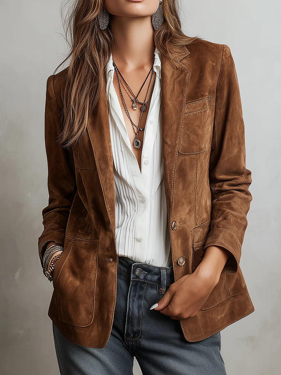Cristina — Blazer Vintage Marrón