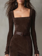 Ainsley - Vestido Maxi de Polipiel