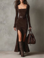 Ainsley - Vestido Maxi de Polipiel
