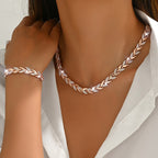 Collar y Pulsera de cola de pez hecho a mano