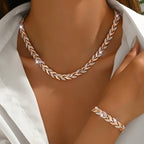 Collar y Pulsera de cola de pez hecho a mano