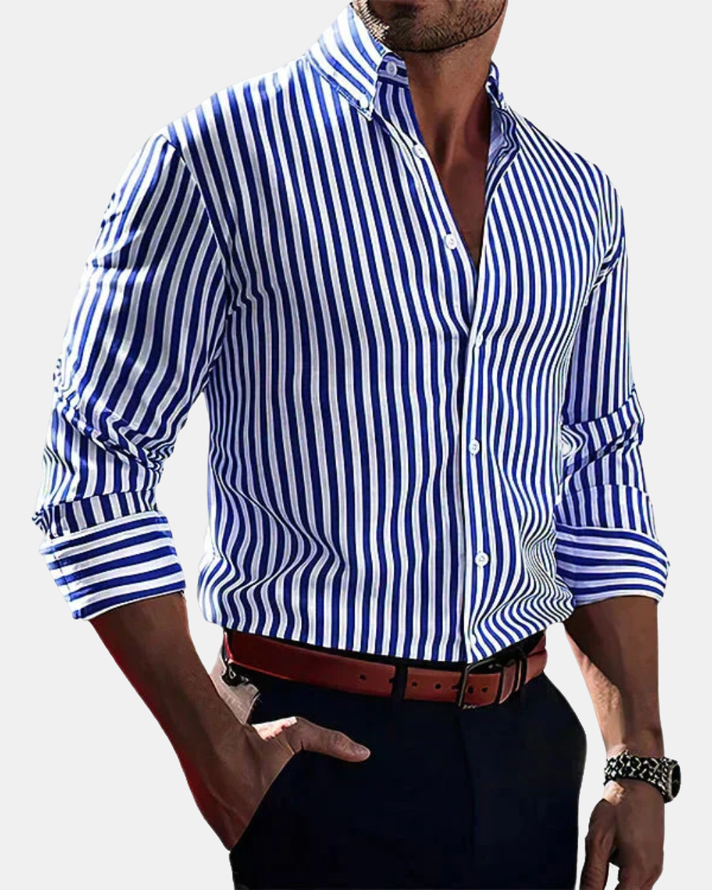 Alejandro - Camisa Elegante de Rayas