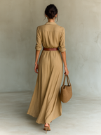 Talia — Vestido Largo Camisero