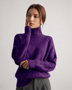 Aureline — Suéter Oversized de Punto con Cuello Alto