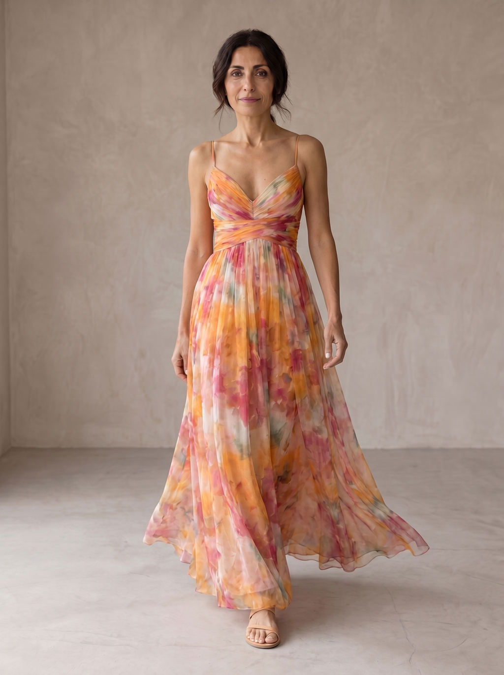 Giselle - vestido largo con estampado floral