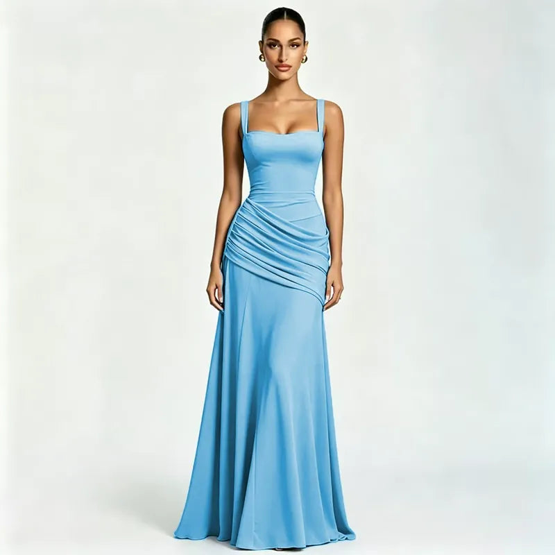 Iris — Vestido Largo Drapeado