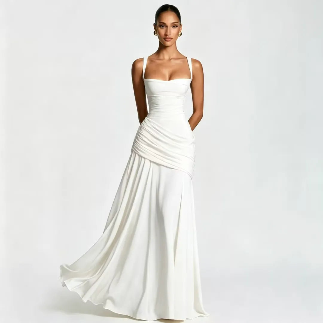 Iris — Vestido Largo Drapeado
