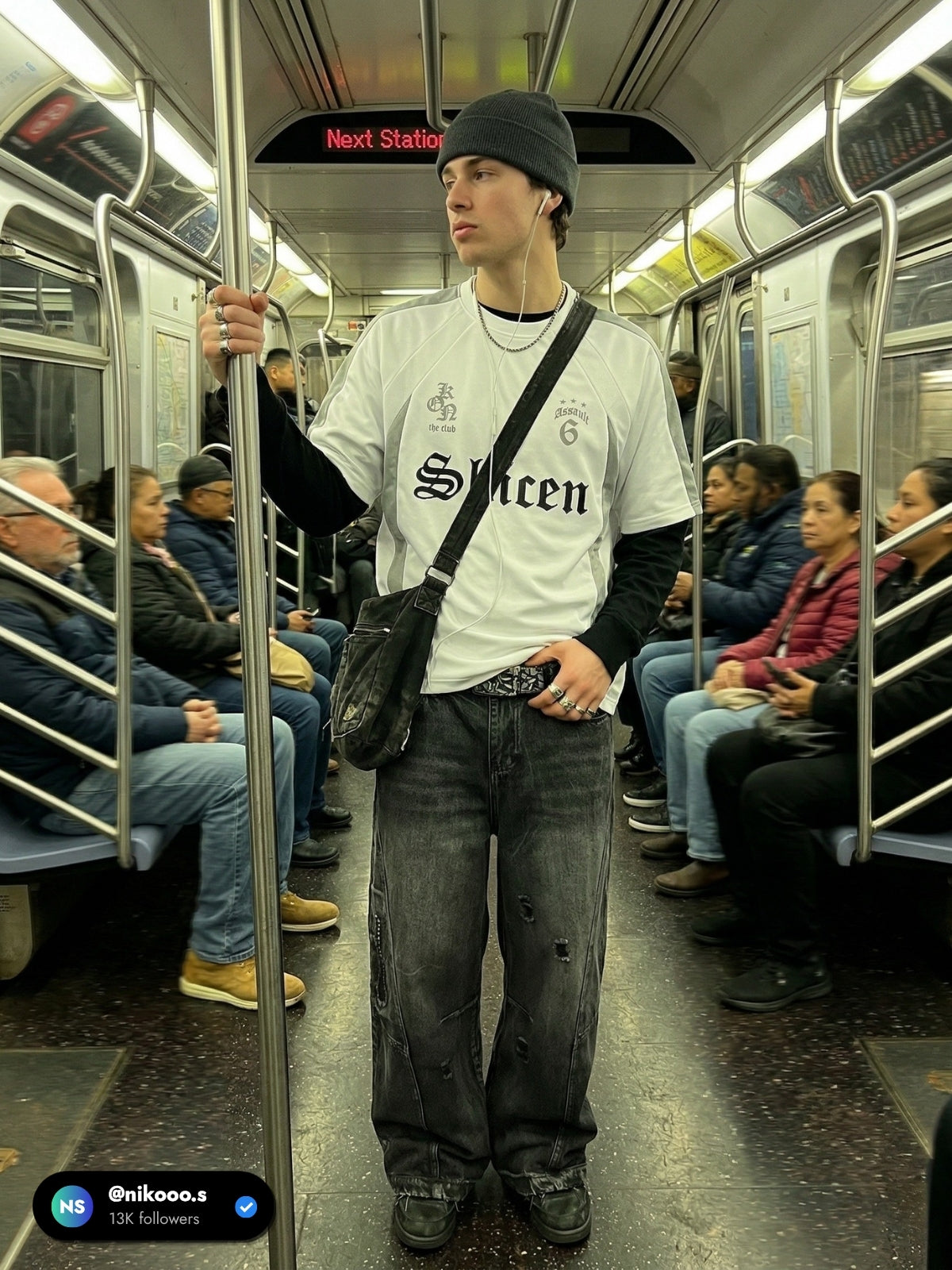 SKICEN — Camiseta Oversize Gráfica