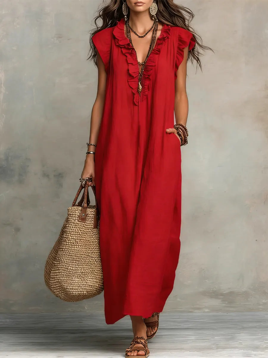 Camélia - Vestido largo de estilo bohemio