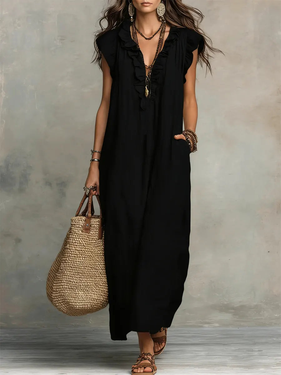 Camélia - Vestido largo de estilo bohemio