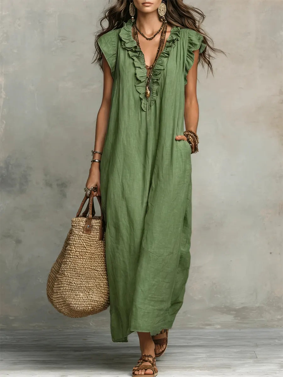 Camélia - Vestido largo de estilo bohemio