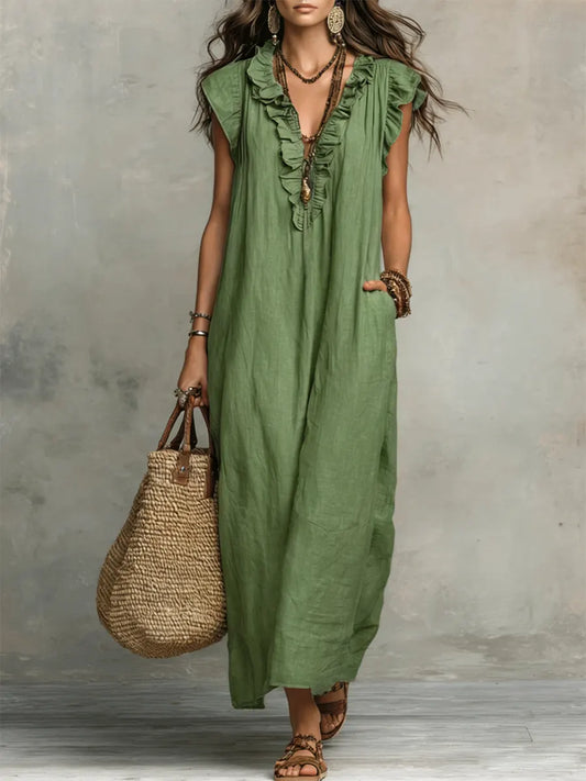 Camélia - Vestido largo de estilo bohemio