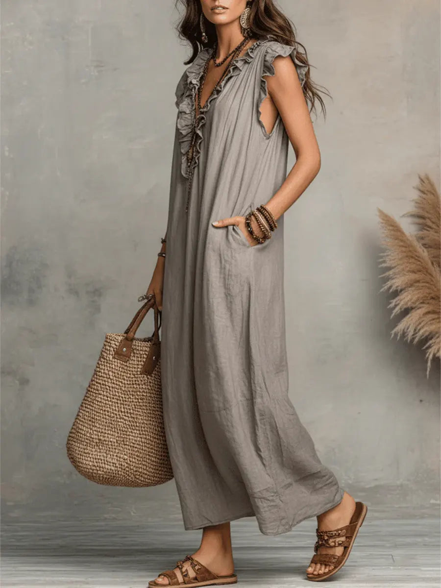 Camélia - Vestido largo de estilo bohemio