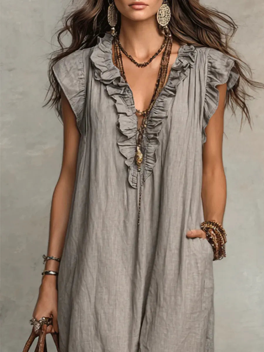 Camélia - Vestido largo de estilo bohemio