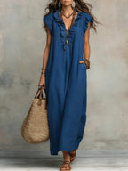 Camélia - Vestido largo de estilo bohemio
