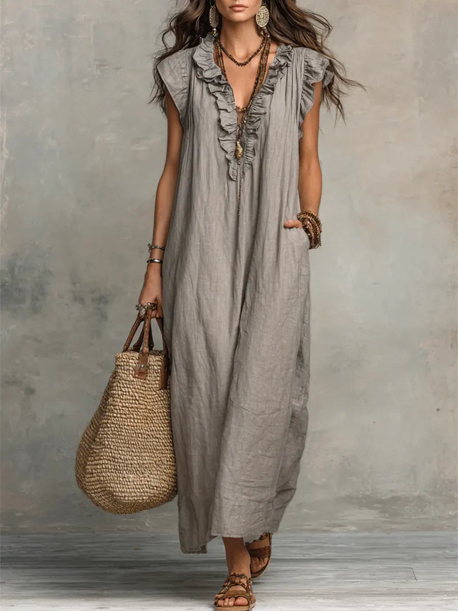 Camélia - Vestido largo de estilo bohemio