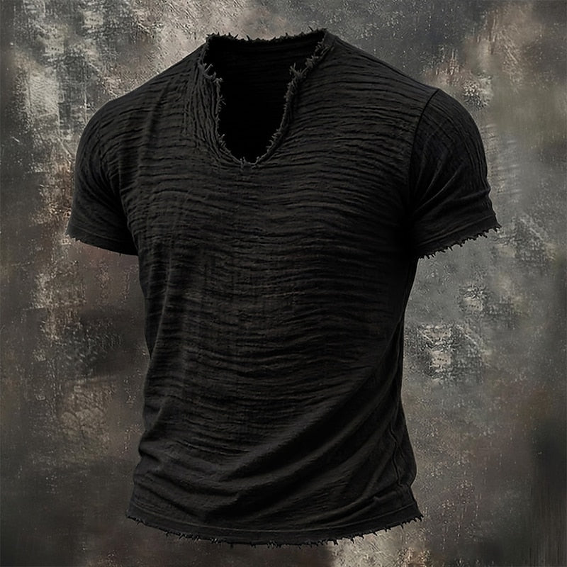 Alex — Camiseta Vintage con Cuello en V
