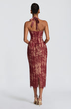 Rosa — Vestido Maxi con Corsé