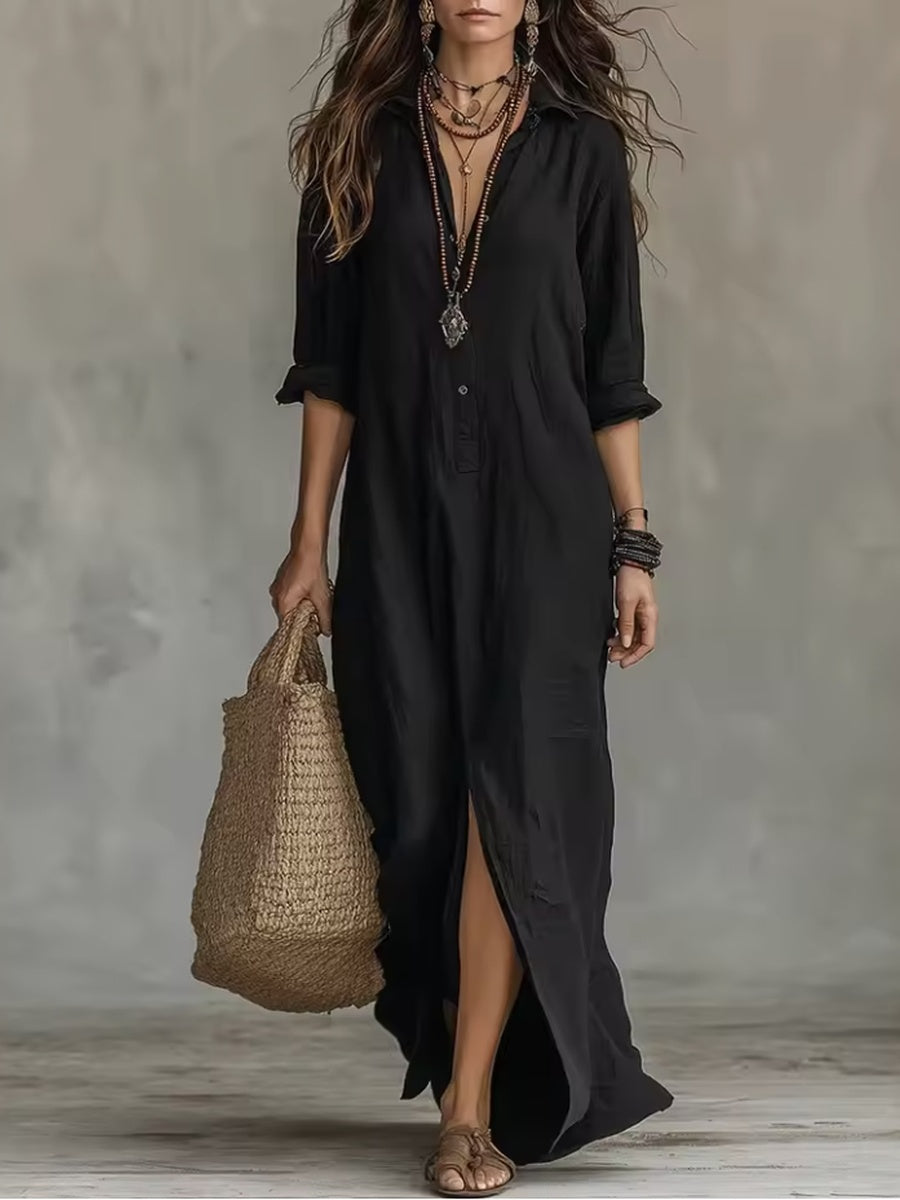 Soline - Vestido Largo Negro