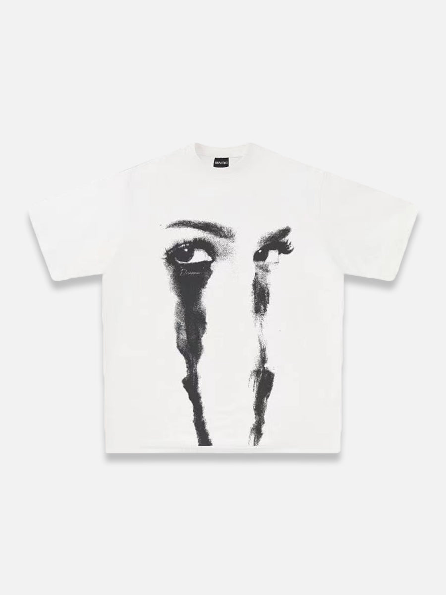 Kohl — Camiseta Oversize Gráfica Lágrimas