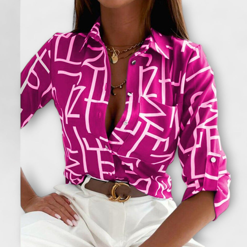 Laura - Blusa con cuello clásico