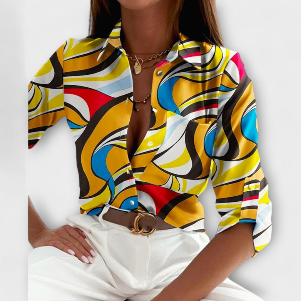 Laura - Blusa con cuello clásico