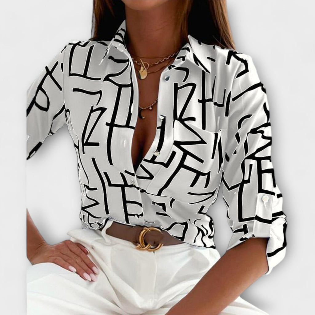 Laura - Blusa con cuello clásico